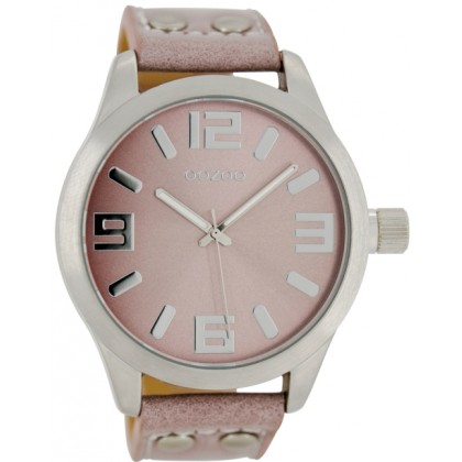 OOZOO Timepieces 45mm Pink Leather Strap C1058